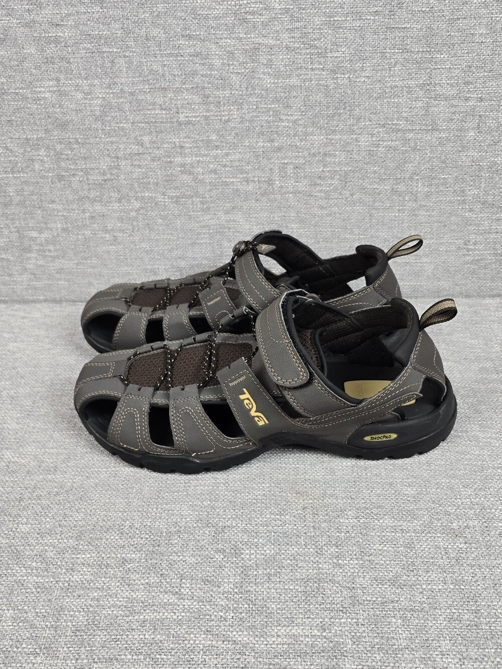 Teva Forebay Fishing/Hiking/Outdoor Sandals Dark Gray/Brown Mens Sz 12